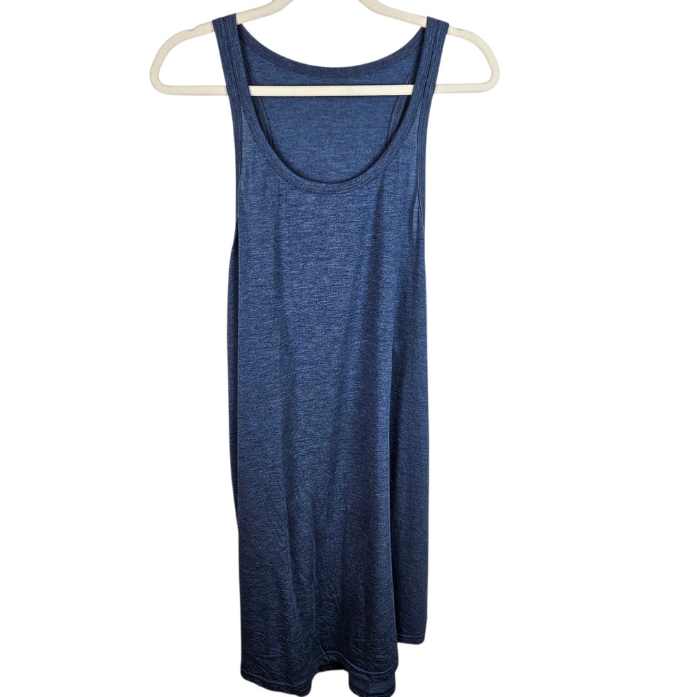 Womens 5XL Blue Sleeveless Tank Dress‎ Casual Summer Polyester